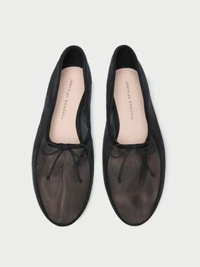 Loeffler Randall Landon Black Mesh Ballet Flats New!